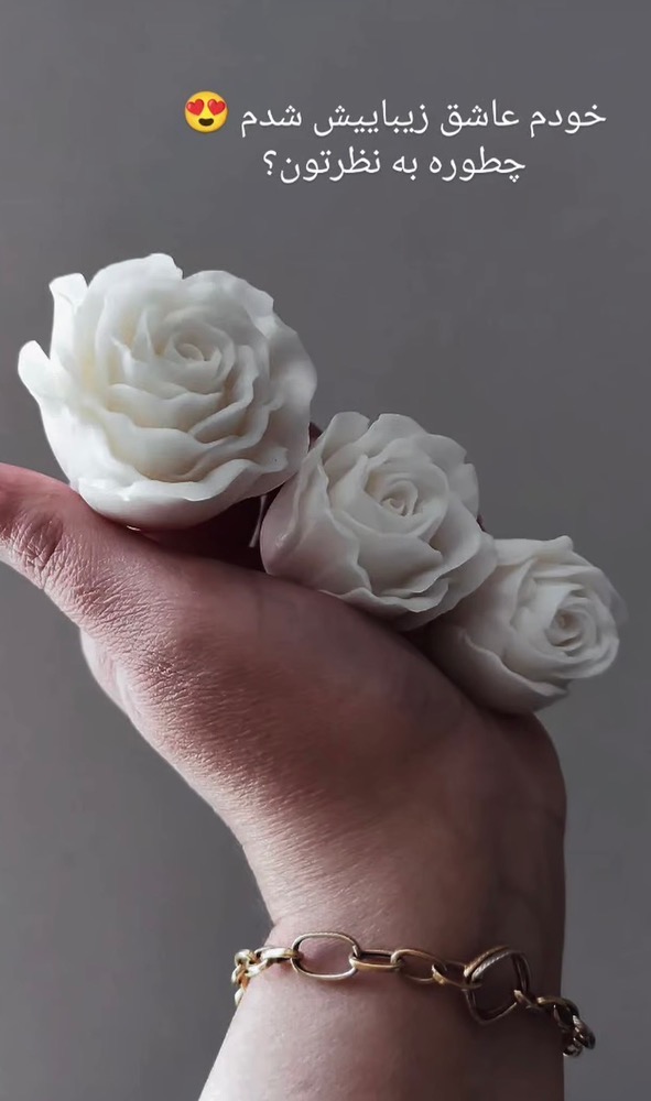 شمع گل رز آنجلیکا